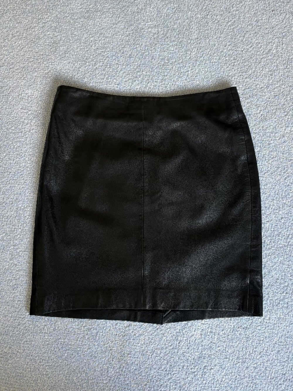 Muubaa Genuine Lamb Leather Black Mini Skirt | US Size 6 |